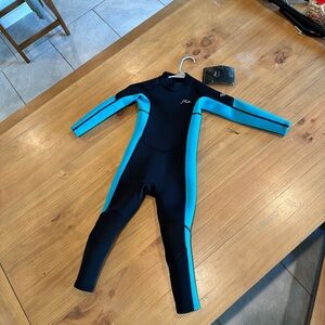 Kids Swim Wetsuit - Black and Blue